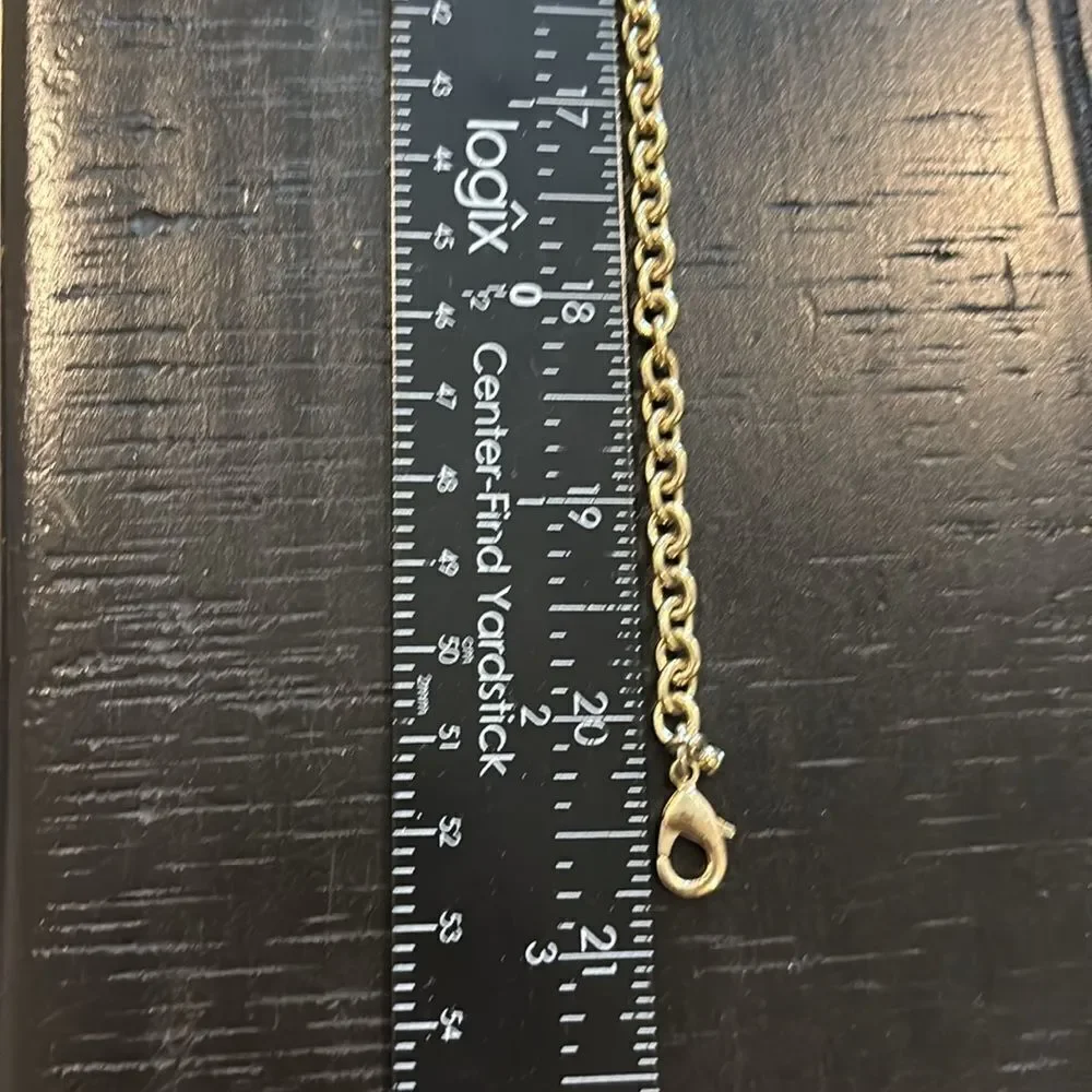 Vintage '1990's Talbot Bib Fashion Gold Tone Nautical Charm Necklace Shell Fish​